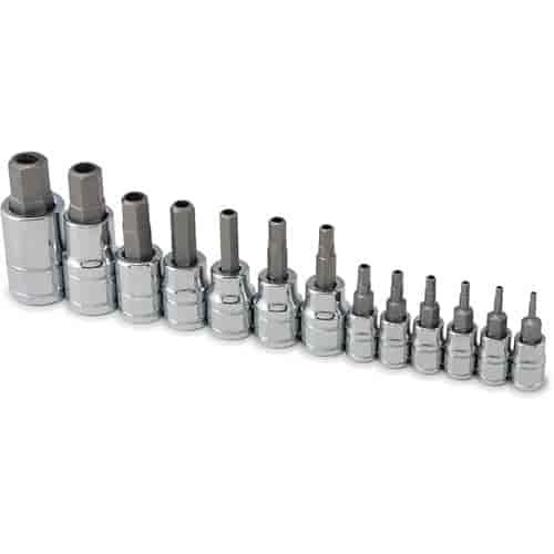 SAE Tamper Resistant Hex Bit Socket Set 13pc Includes: