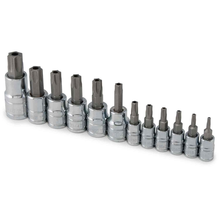 Tamper Resistant Star Bit Socket Set 12pc Includes: