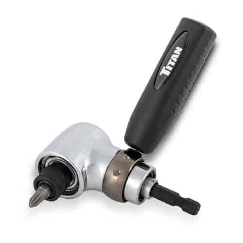 Right Angle Drill Attachment -Bit Driver 90° 1/4" Bit Driver with 360° Swivel Handle