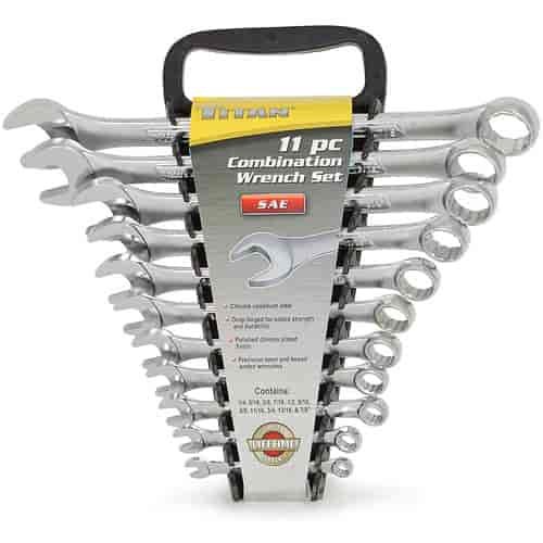 SAE Raised Panel Wrench Set 11pc Includes: