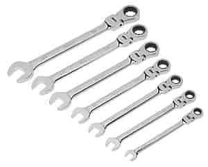Ratcheting Flex-Head Wrench Set 7pc