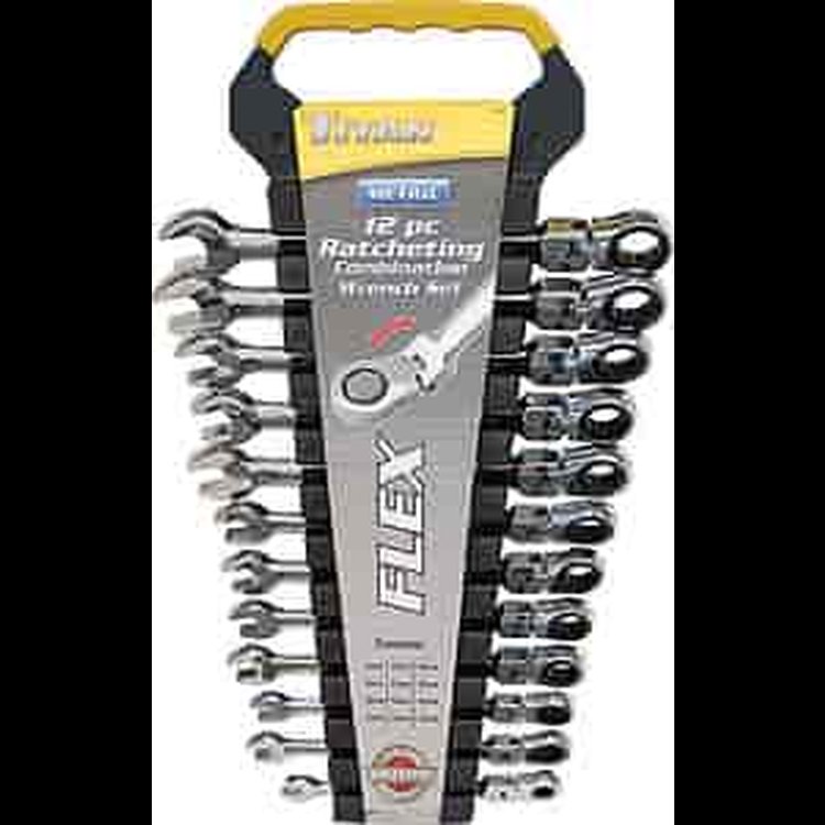 Ratcheting Flex-Head Wrench Set 12 Pc.