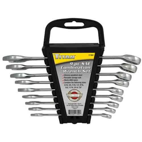 SAE Full Polish Wrench Set 9pc Includes: