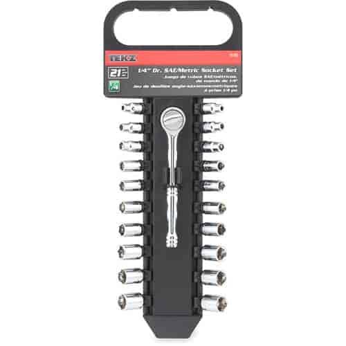 SAE/Metric Socket Set 1/4" Drive