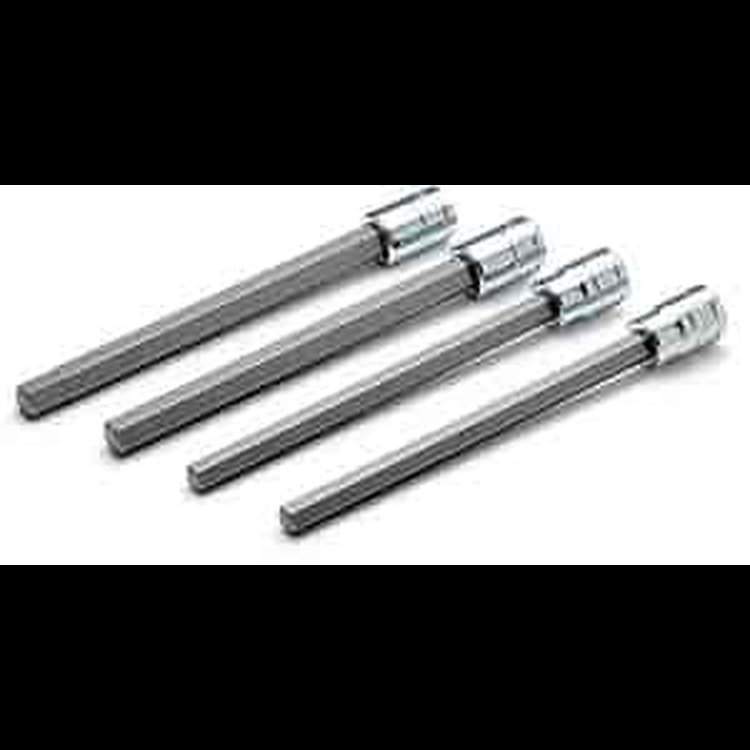 Extra-Long Hex Bit Socket Set - 3/8" Drive S2 Steel Alloy Bits