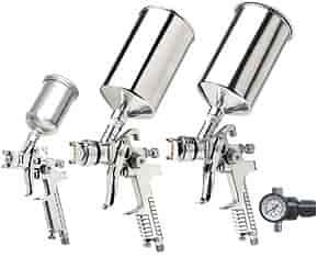 Triple Set-Up H.V.L.P. Spray Gun Kit 4pc