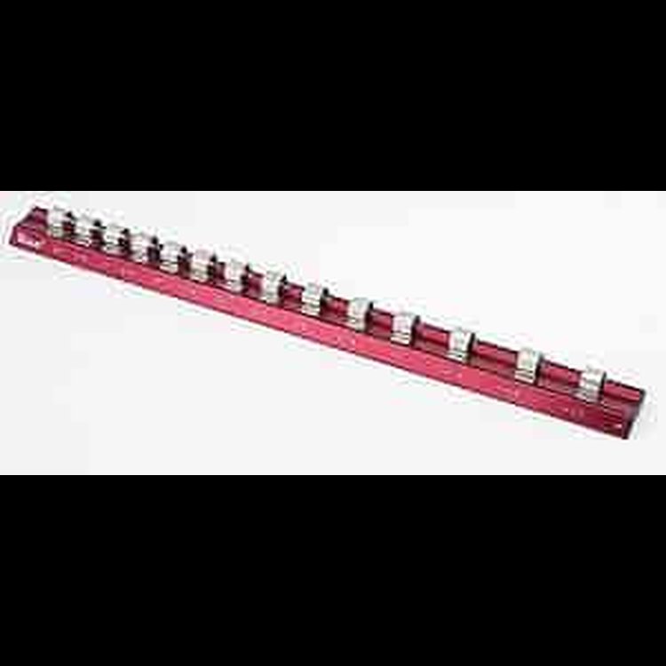 SAE Magnetic Anodized Socket Holder 1/2" Drive Sizes: 3/8" - 1-1/4"