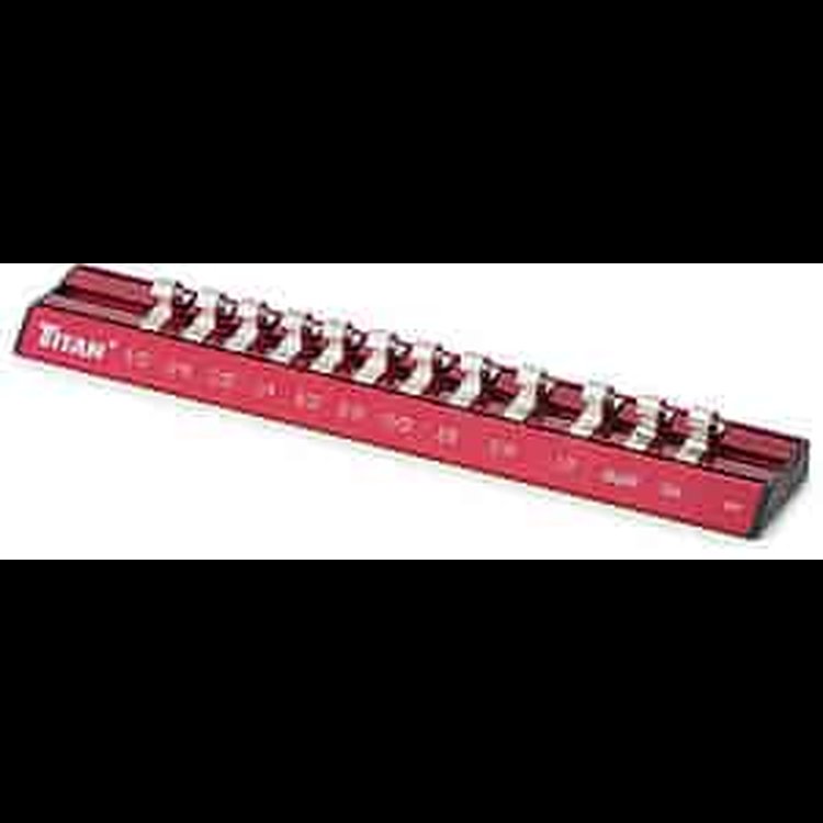 SAE Magnetic Anodized Socket Holder 1/4" Drive Sizes: 5/32" - 1/2"