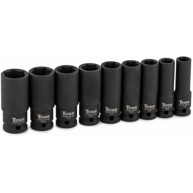 6pt SAE Deep Socket Set 1/2" Drive