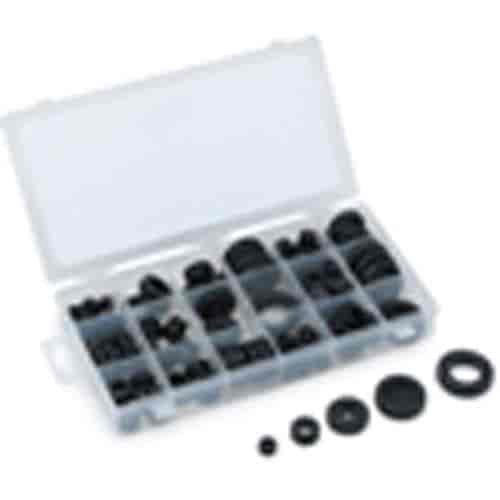 Rubber Grommet Assortment 125pc Includes: