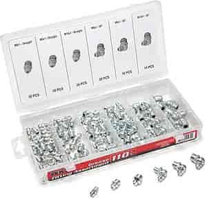 Grease Fitting Assortment 110pc Includes: