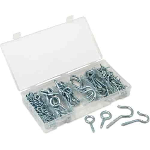 Hook and Eye Screw Assortment 151pc Includes: