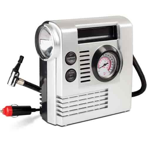 2 in 1 Mini Air Compressor & Light 12V DC