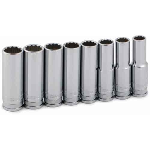 Deep 12pt Socket Set 1/2" Drive