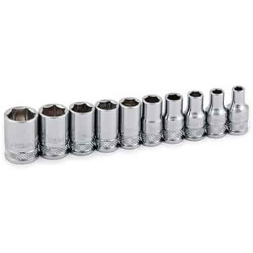 SAE Standard 6pt Socket Set 1/4" Drive