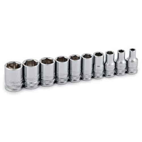 Metric Standard 6pt Socket Set 1/4" Drive