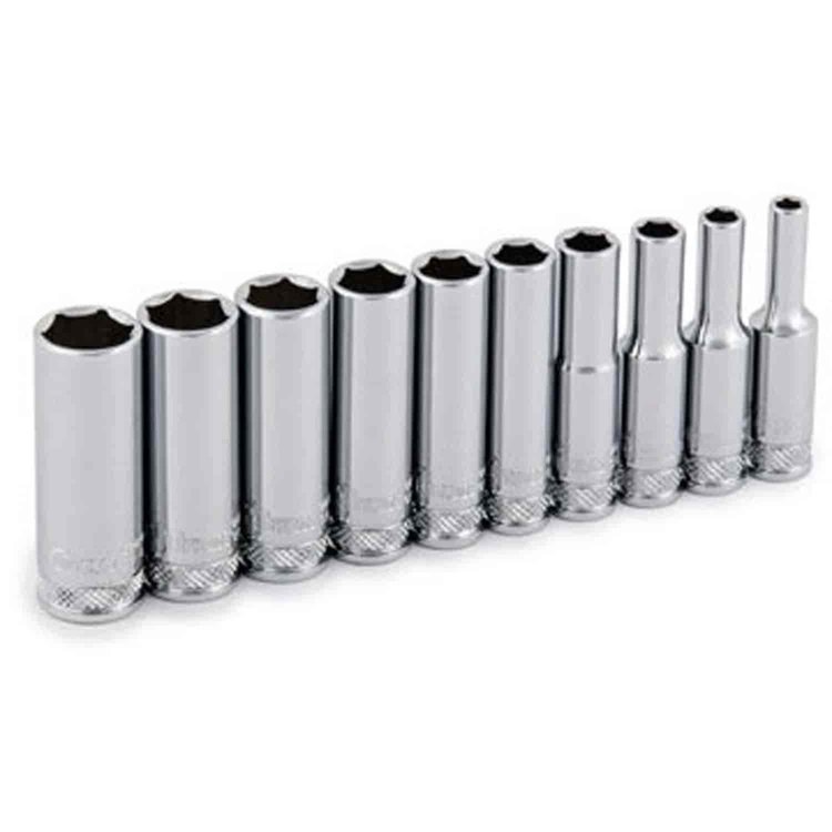 Metric Deep 6pt Socket Set 1/4" Drive