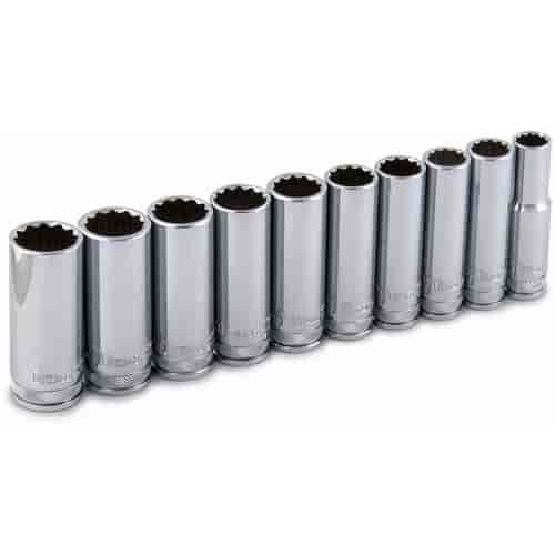 Metric 12pt Deep Socket Set 3/8" Drive