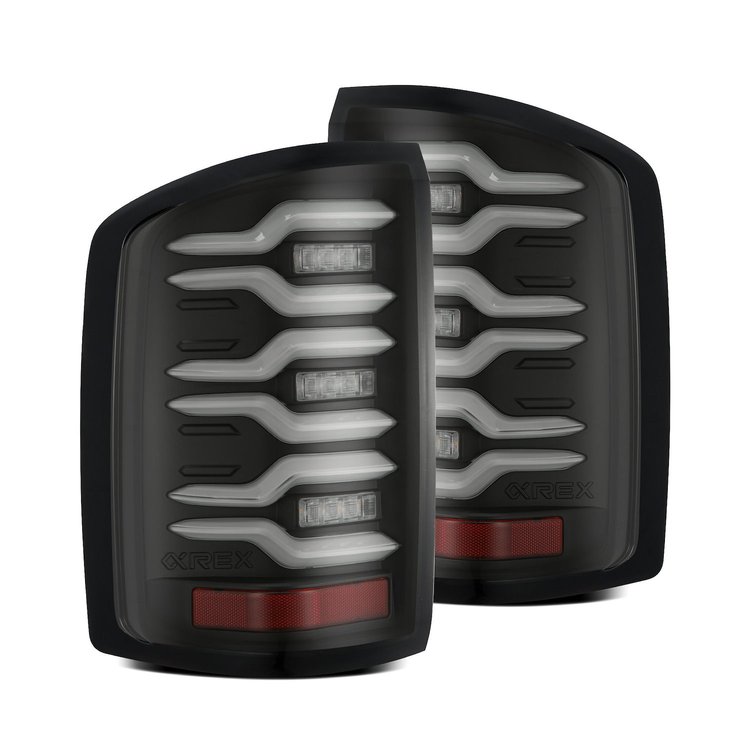 630040 Luxx Series LED Taillights for 2014-2018 GMC Sierra 1500/2500 HD/3500 HD - Black