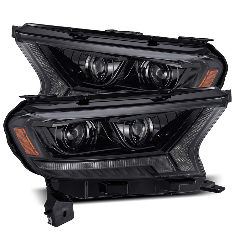 880121 Luxx-Series LED Projector Headlights for 2019-2022 Ford Ranger - Alpha-Black