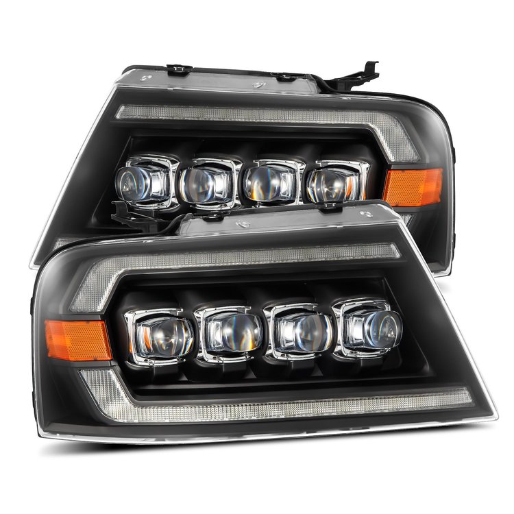 880128 NOVA-Series LED Projector Headlights for 2004-2007 Ford F-150, 2006-2008 Lincoln Mark LT - Black