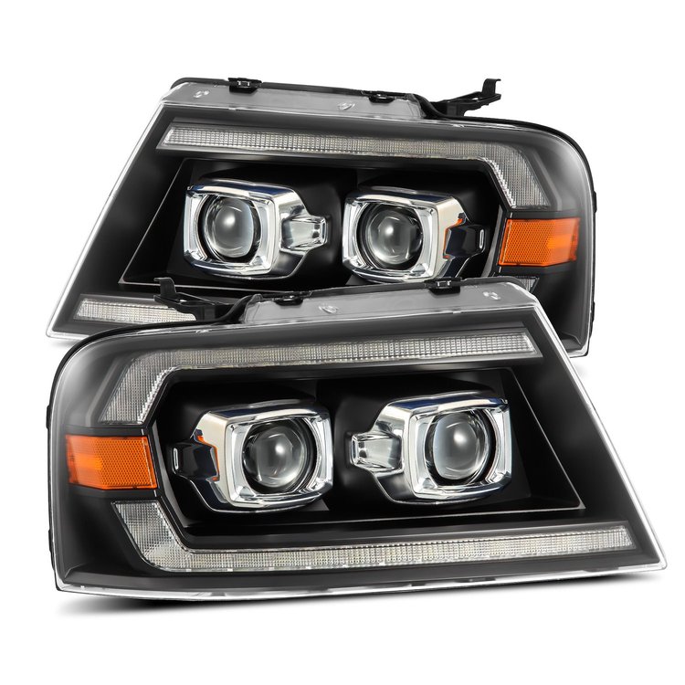 880131 Luxx-Series LED Projector Headlights for 2004-2007 Ford F-150, 2006-2008 Lincoln Mark LT - Black