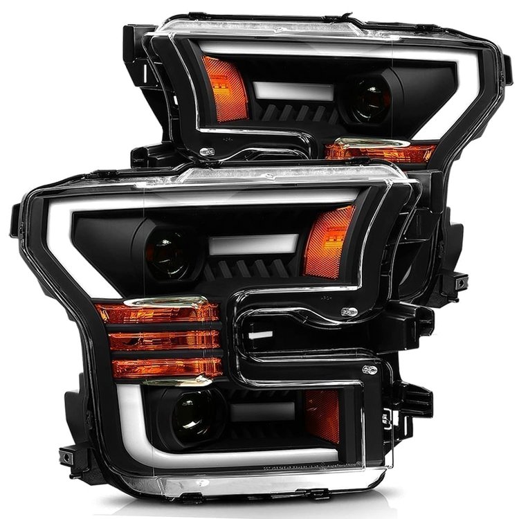 880167 Luxx-Series LED Projector Headlights for 2015-2017 Ford F-150 - Black