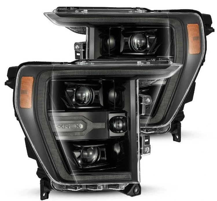 880169 Luxx-Series LED Projector Headlights for 2018-2020 Ford F-150 - Alpha- Black