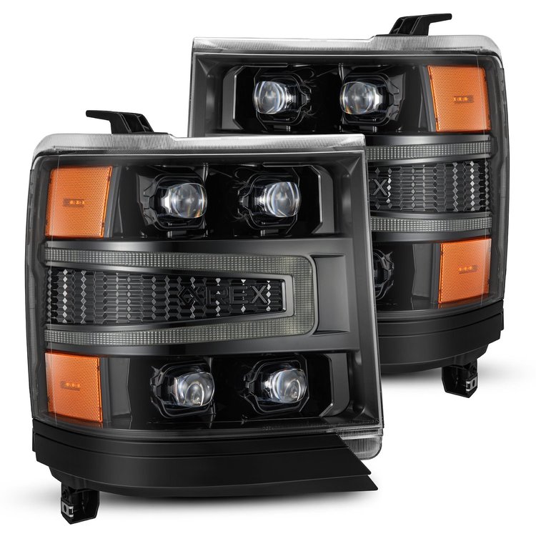 880236 NOVA-Series LED Projector Headlights for 2016-2018 Chevy Silverado 1500 - Alpha-Black