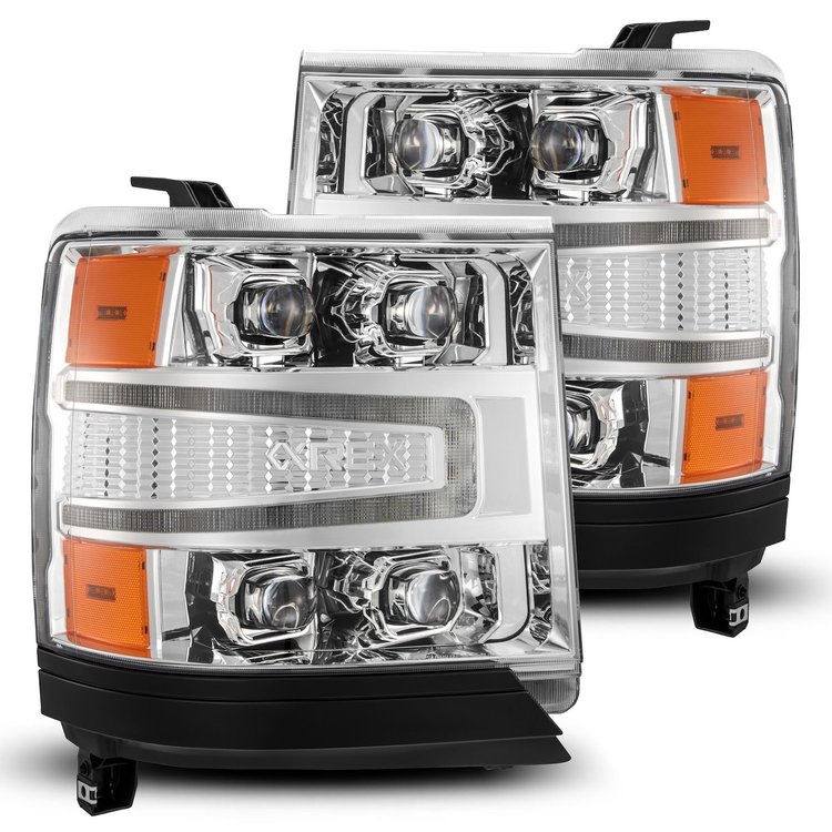 880238 NOVA-Series LED Projector Headlights for 2016-2018 Chevy Silverado 1500 - Chrome