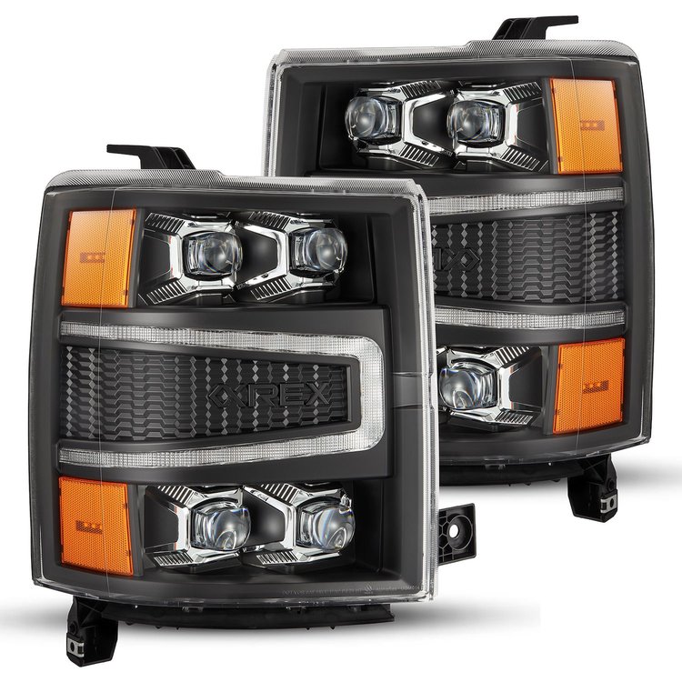 880239 NOVA-Series LED Projector Headlights for 2014-2015 Chevy Silverado 1500 - Black