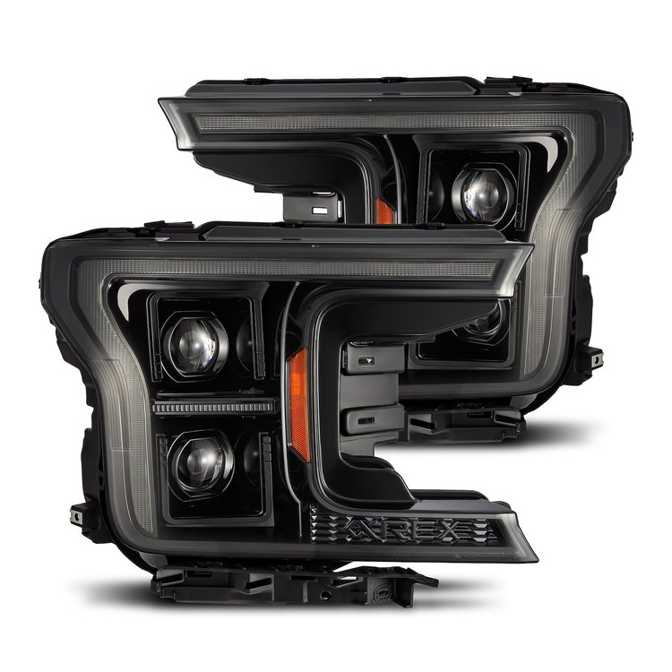 880251 Luxx-Series LED Projector Headlights for 2018-2020 Ford F-150 - Alpha-Black