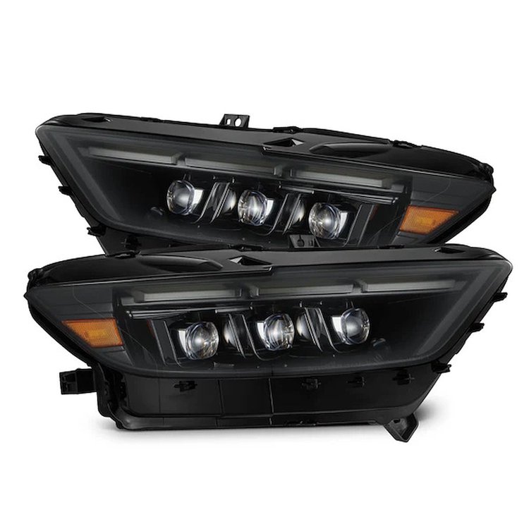 880261 NOVA-Series LED Projector Headlights 2015-2017 Ford Mustang, 2018-2020 Mustang Shelby GT350/GT500 MK II [Black]
