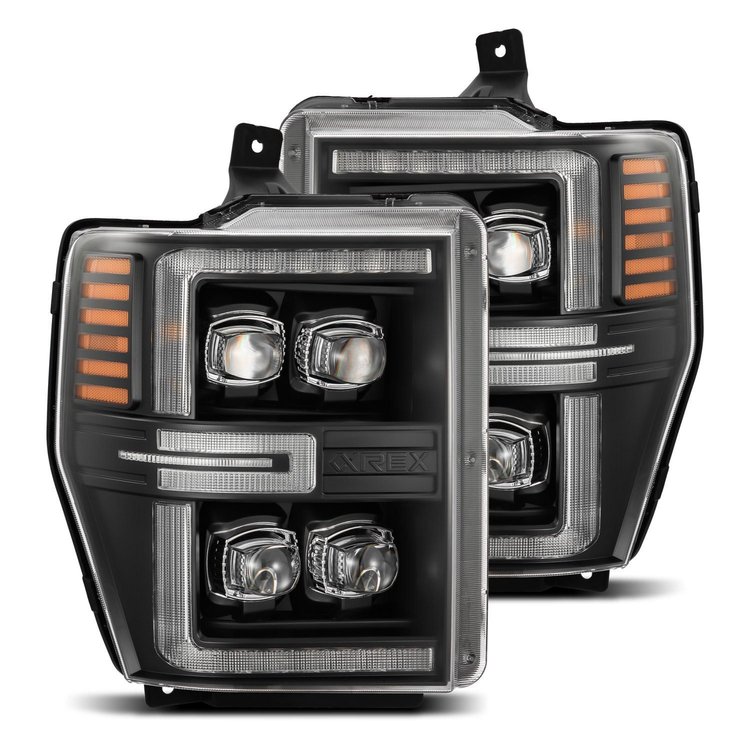 880310 NOVA-Series LED Projector Headlights for 2008-2010 Ford F-250/F-350/F-450/F-550 - Black