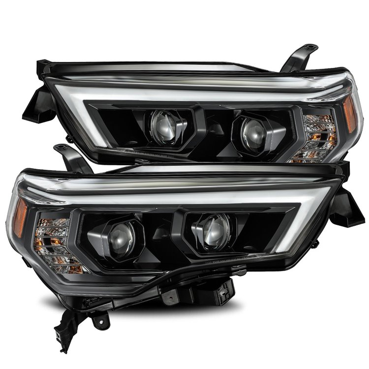 880720 Luxx-Series LED Projector headlights for 2014-2020 Toyota 4Runner - Plank Style Design in Midnight Black