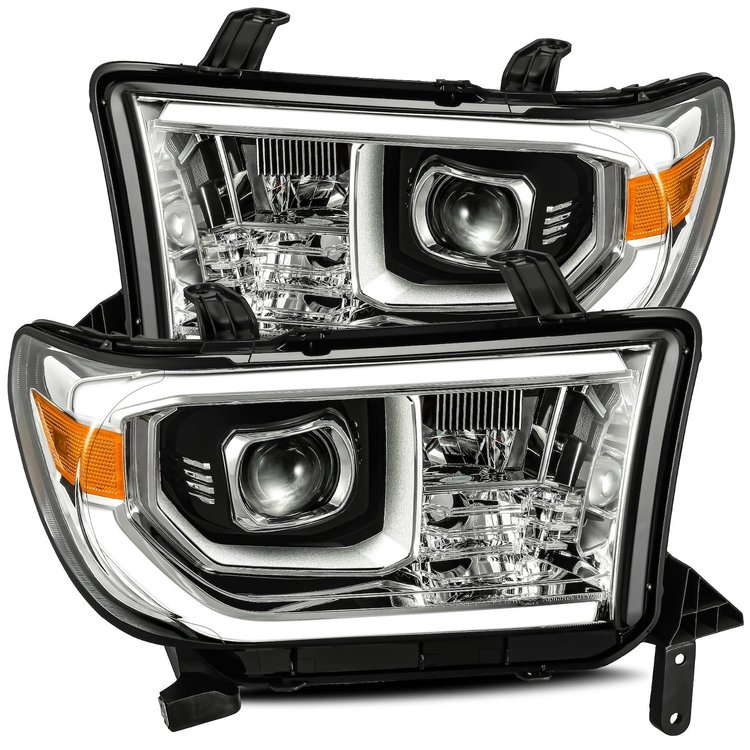 880786 PRO-Series Projector headlights for 2007-2013 Toyota Tundra/Sequoia - Plank Style Design in Chrome