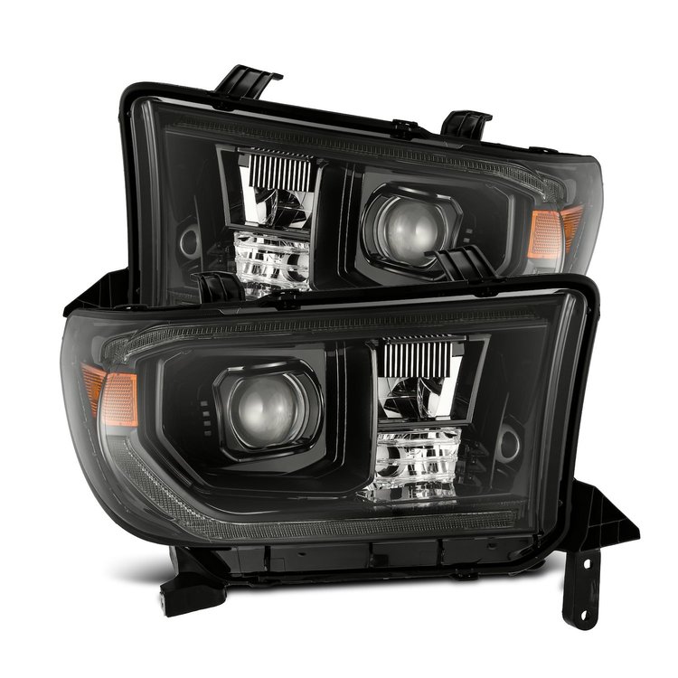 880825 Luxx-Series LED Projector Headlights for 2007-2017 Toyota Tundra/Sequoia - Alpha-Black