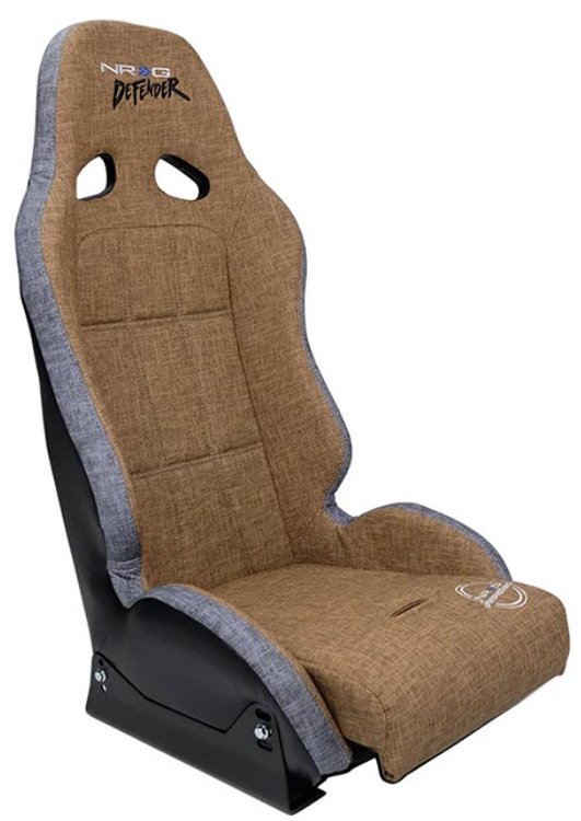 Defender Water-Resistant Suspension Seat [Brown with Grey Trim, Side Mount]