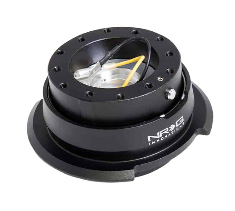Generation 2.8 Quick Release Steering Wheel Hub Black Body & Diamond Cut Black Ring