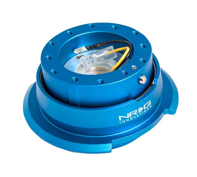Generation 2.8 Quick Release Steering Wheel Hub Blue Body & Diamond Cut Blue Ring