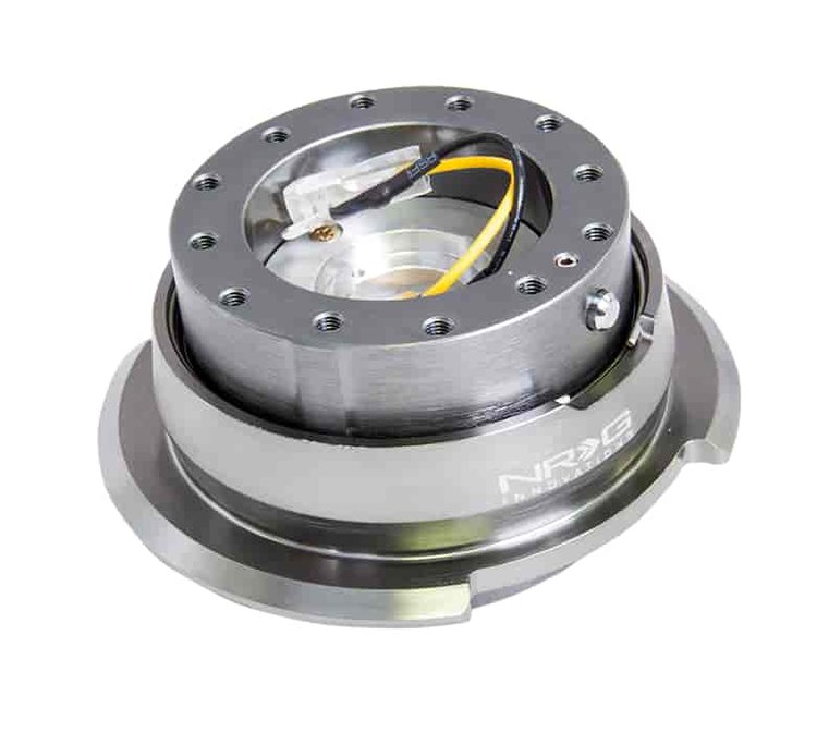 Generation 2.8 Quick Release Steering Wheel Hub Gun Metal Body & Diamond Cut Gun Metal Ring