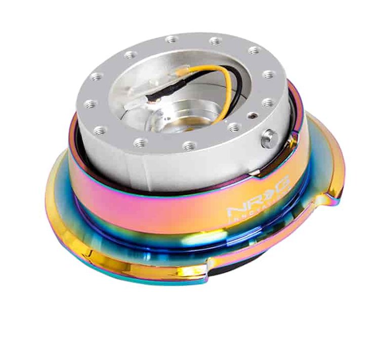 Generation 2.8 Quick Release Steering Wheel Hub Silver Body & Diamond Cut Neo-Chrome Ring