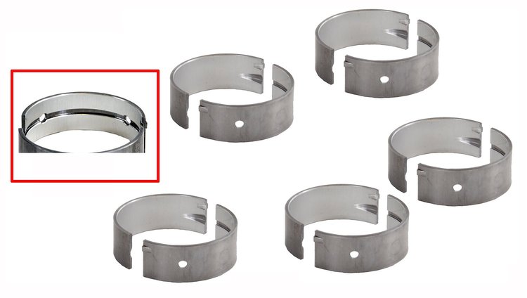 BC1025STD Main Bearing Set for 1992-2007 Dodge, Plymouth, Mitsubishi 1.8L, 2.0L [Standard Size]