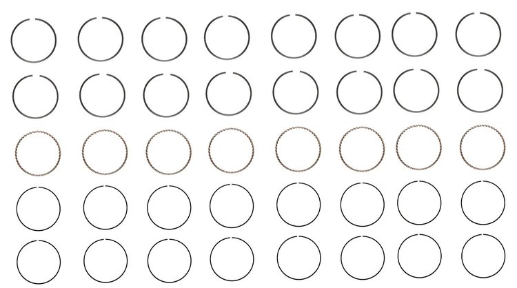 C10218-STD Piston Ring Set for 1996-2009 Isuzu, Cadillac, Chevrolet, GMC 5.7L, 6.0L [Standard Size]