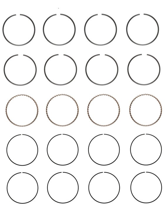 C31894-.50 Piston Ring Set for 2011-2020 Kia, Hyundai 1.8L, 2.0L [0.50 mm Undersize]