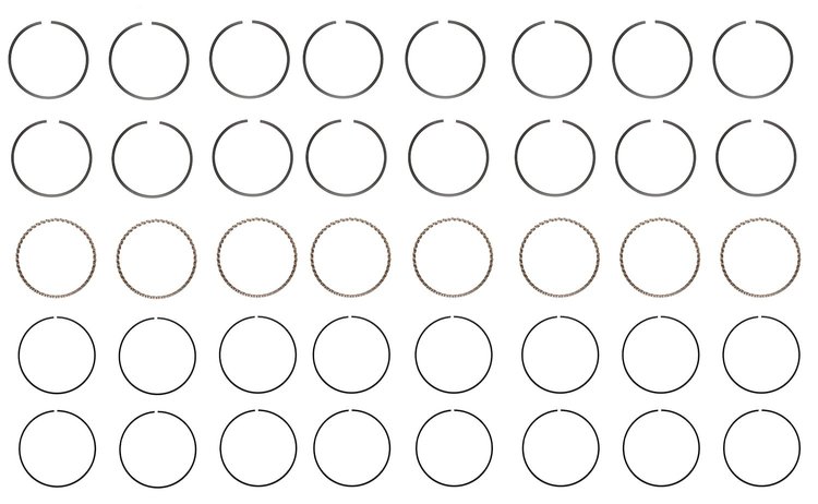 C40538-040 Piston Ring Set for 1965-1991 Ford 5.8L, 5.9L, 6.1L, 6.4L [+0.040 in. Oversize]