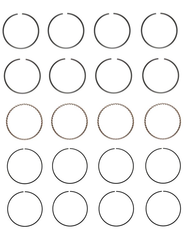 C85004-100 Piston Ring Set for 1990-1997 Isuzu, Acura, Honda 2.2L [+0.100 in. Oversize]