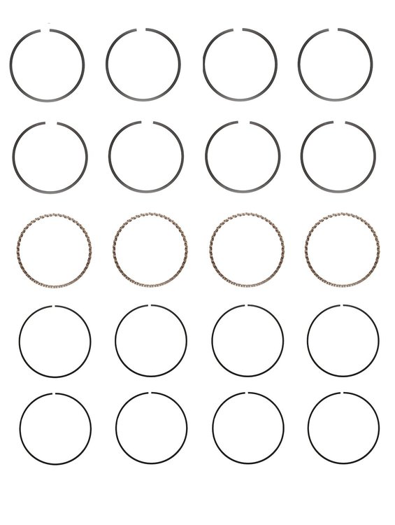 C87134-STD Piston Ring Set for 1982-1999 Isuzu, Chevrolet, GMC, Toyota 1.9L, 2.2L [Standard Size]