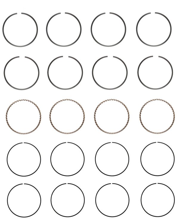 C91114-100 Piston Ring Set for 1983-1989 Chrysler, Dodge, Plymouth, Mitsubishi 2.6L [+0.100 in. Oversize]