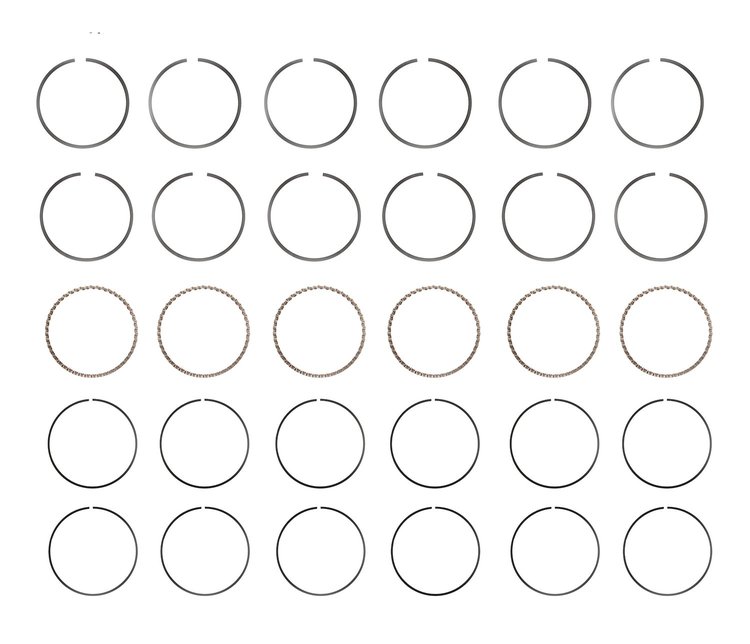 C96006-100 Piston Ring Set for 1991-2000 Chrysler, Dodge, Plymouth 3.5L, 3.8L [+0.100 in. Oversize]